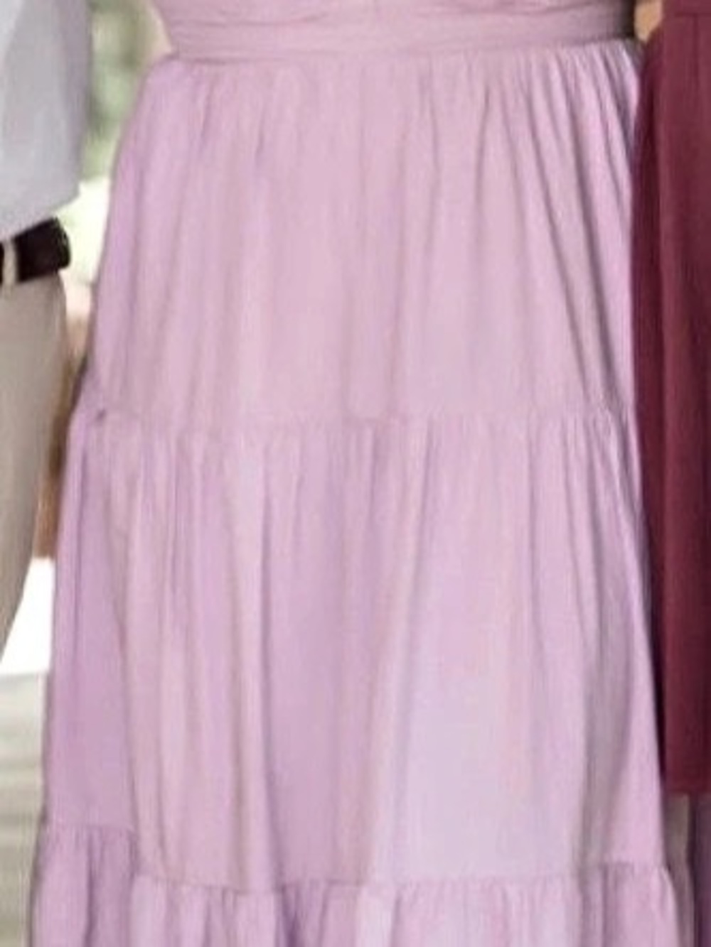 Anthropologie Tiered Midi Dress in Purple Size Large Like New